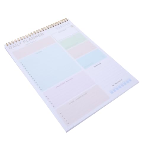 FUNNETOYU Planungsnotizblock Erwachsene Essensplaner Tracker mit Notizbücher für Liste tägliche Klassenarbeit notizbuch zu machen Täglicher Aufgabenplaner täglicher Arbeitsplaner Papier Rosa von FUNNETOYU