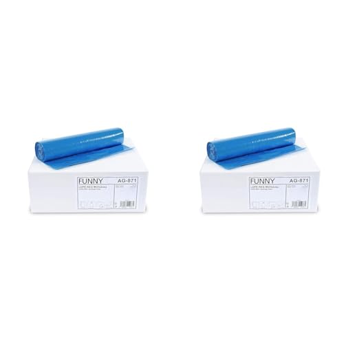 Funny LDPE-Regenerat Müllsäcke, blau, gerollt, 120 l, Typ 60, 2er Pack (1 x 250 Stück) von Funny