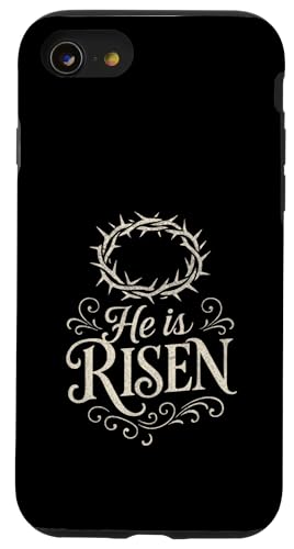 He Is Risen - Risen Cross Jesus Religiöse Ostern Hülle für iPhone SE (2020) / 7 / 8 von FUNNY