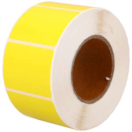 FUNOMOCYA 1 Rolle Farbiges Thermopapier * gesteckt Thermoetikettenpapier klares Thermoetikett Aufkleberdruckpapier Aufkleberdruckerpapier selbstklebendes bedruckbares Papier Yellow von FUNOMOCYA