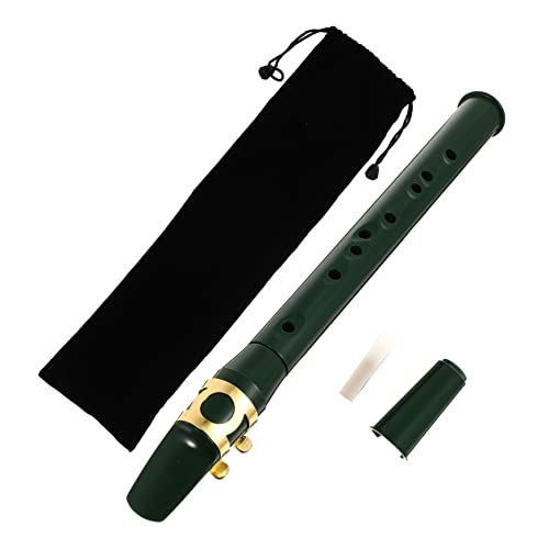 FUNOMOCYA 1 Satz Mini-saxophon Saxophon Mini Saxophontasche Tragbares Saxophon Saxophon-set Für Anfänger Instrument Taschensaxophon Aerophon Mini Haltbares Saxophon Abs Green von FUNOMOCYA