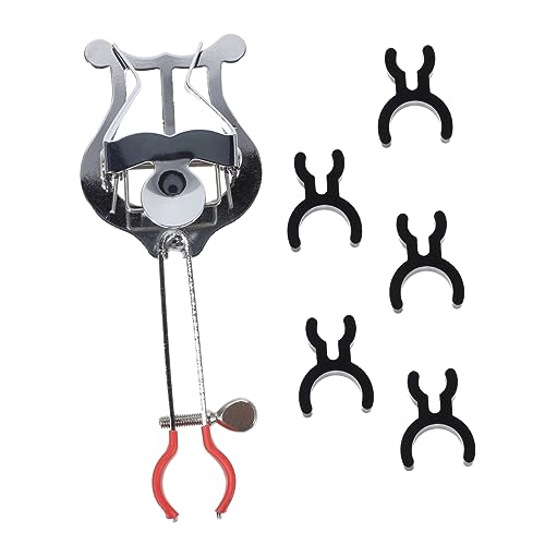 FUNOMOCYA 1 Satz Notenhalter Für Trompete Montieren Trompete Marschierender Notenständer Trompetenständer Trompetenhalter Ordner Für Trompetenmusik Trompetenleierhalterung Stand Abs Silver von FUNOMOCYA