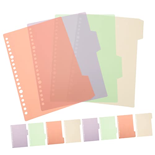 FUNOMOCYA 10 Sätze Trennwände für Ordner ordnertrenner ordner trenner Schreibwaren-Trenner ordner register abnehmbar farbig Einsätze notizzettel Notizbuch Notebook-Tab-Teiler Bindelaschen pp von FUNOMOCYA