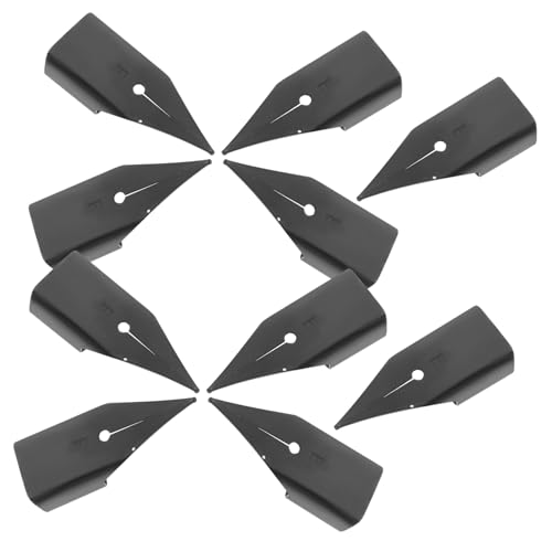 FUNOMOCYA 10 Stück Füllfederhalterfeder schreibfedern pen.tips Ersatzspitzen für Schreibfeder Stiftspitzen Set Ersatzfedern für Füllfederhalter Ersatzstiftspitzen Rostfreier Stahl Black von FUNOMOCYA
