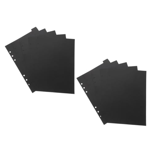 FUNOMOCYA 10 Stück Loseblatt-partition Seitenmarkierungen Mini -binder -teiler Ordner-indexteiler Binderseitenteiler Ordnerteiler Loseblatt-marker Ordnertrenner Mit Laschen Pp Schwarz von FUNOMOCYA
