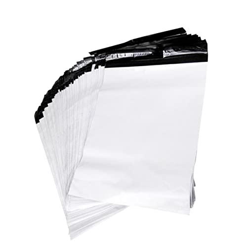 FUNOMOCYA 100 Stück Kuriertasche Mailing Versandtasche Post Größe Mailer Paketverpackung Mit Logistiktasche Selbstverschließender Expressbeutel Briefumschlag Weiß Sport von FUNOMOCYA