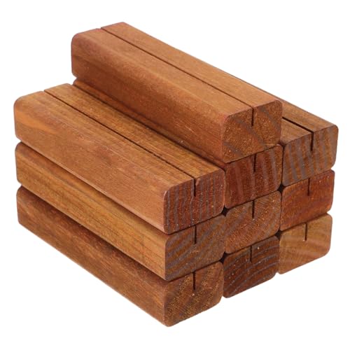 FUNOMOCYA 10pcs Retro Wooden Desktop Kartenhalter Office Memo Stand Rustic Note Halter Für Schreibtischnummer Halter Hochzeitsschilder Stand Photo Card Halter FUNOMOCYA 10pcs Retro Wooden Desktop Kartenhalter Office Memo Stand Rustic Note Halter Für Schreibtischnummer Halter Hochzeitsschilder Stand Photo Card Halter von FUNOMOCYA