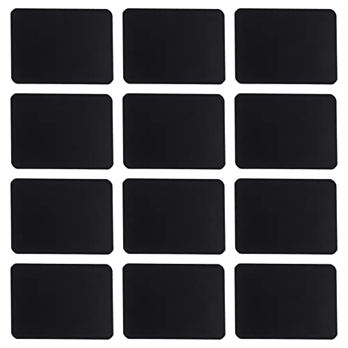 FUNOMOCYA 12 Stück Etikettenhalter Zum Aufhängen Organisation Durchsichtige Vorratsbehälter Vorratsetiketten Für Behälter Gefrierschrank-organizer Schwarze Etiketten Inhaber Stand Black Pvc von FUNOMOCYA