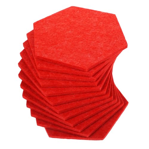 FUNOMOCYA 12 Stück Notiztafel Für Notizen Als Bekanntmachung Bürodekor Planke Schalldicht Garage Filzbrett Akustisch Nachricht Bretter Wand Schwarzes Brett Des Büros Gefühlt Rot von FUNOMOCYA