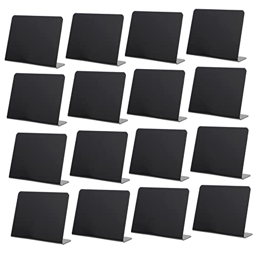 FUNOMOCYA 16 Stück Supermarkt-etikett Schwarz Tafeln Message Boards in Supermärkten Mini-tafelschilder Menü Tafel Kleines Tafelschild Erste Tafel Message Board Kreidebretter Black Plastik von FUNOMOCYA