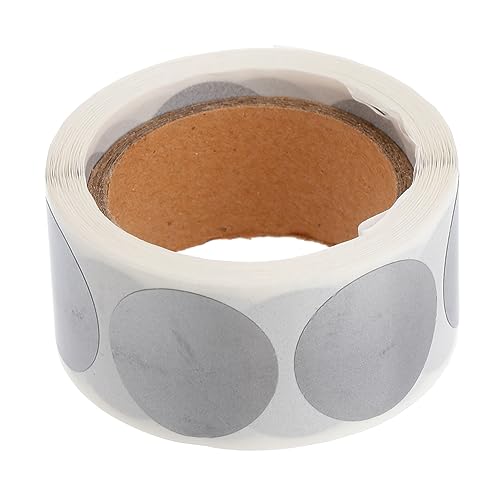 FUNOMOCYA 1Rolle Runde Selbstklebende Etikettenaufkleber Mit Silberne Geschenketiketten Für DIY Bastelprojekte Und Kreative Dekoration Einfach Zu Beschriften Und Rückstandslos von FUNOMOCYA