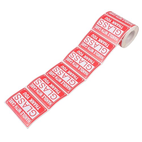 FUNOMOCYA 1Rolle Selbstklebende Zerbrechliche Aufkleber Versandetiketten Für Vorsichtige Handhabung Pro Caution Fragile Stickers Für Sicheren Versand von FUNOMOCYA