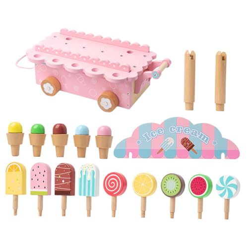 FUNOMOCYA 1Satz Holz Eisdielen Spielset für Interaktives Rollenspielzeug mit Realistischem Eiswagen Design Fördert Kreativität und Feinmotorik Familienspielzeit FUNOMOCYA 1Satz Holz Eisdielen Spielset für Interaktives Rollenspielzeug mit Realistischem Eiswagen Design Fördert Kreativität und Feinmotorik Familienspielzeit von FUNOMOCYA