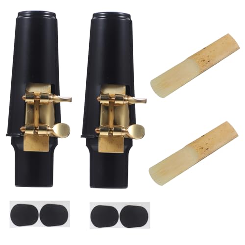 FUNOMOCYA 2 Sets Saxophon Kopf Set Instrument Mund Ersatz Zubehör Altsaxophon Kit Saxophon Reed Bambus Schwarz FUNOMOCYA 2 Sets Saxophon Kopf Set Instrument Mund Ersatz Zubehör Altsaxophon Kit Saxophon Reed Bambus Schwarz von FUNOMOCYA