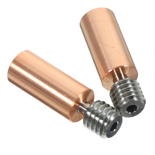 FUNOMOCYA 2 Stück 3d drucker zubehör Rachenschlauch Druckerzubehör Heatbreak Hals für Drucker 3d drucker hitzepause Heatbreak für 3D-Drucker 3D-Druckerteile Metall Golden von FUNOMOCYA