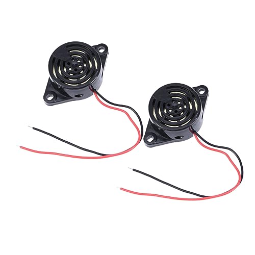 FUNOMOCYA 2 Stück Elektrischer Summer Summeralarm Akustischer Summer Piepser Black FUNOMOCYA 2 Stück Elektrischer Summer Summeralarm Akustischer Summer Piepser Black von FUNOMOCYA