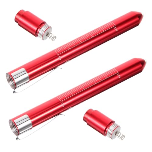 FUNOMOCYA 2 Stück Medizinische Taschenlampe Stirnlampe wiederaufladbar LED -Licht Krankenschwester Licht Abzeichen Licht Stiftlicht mit Lineal Stift Taschenlampe Aluminiumlegierung rot FUNOMOCYA 2 Stück Medizinische Taschenlampe Stirnlampe wiederaufladbar LED -Licht Krankenschwester Licht Abzeichen Licht Stiftlicht mit Lineal Stift Taschenlampe Aluminiumlegierung rot von FUNOMOCYA