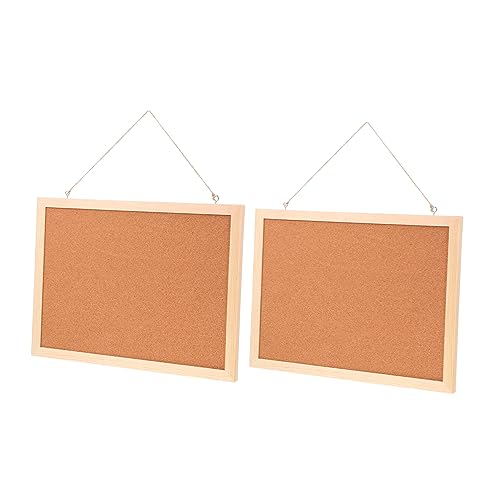 FUNOMOCYA 2 Stück Memoboard Korktafel Kork Pinnwand Display Korktafel Gerahmte Korktafel Pinnwand Kork Displaytafel Fototafel Home Message Board Anschlagtafel Holz von FUNOMOCYA