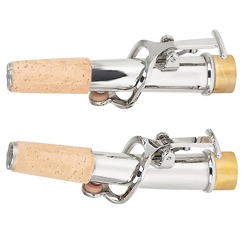 FUNOMOCYA 2 Stück Saxophon Gerader Hals Gebogener Hals Anzug Für Sopransaxophon Saxophonmundstück Saxophonmundstück Instrumentenzubehör Saxophonzubehör Musikinstrumentenzubehör von FUNOMOCYA