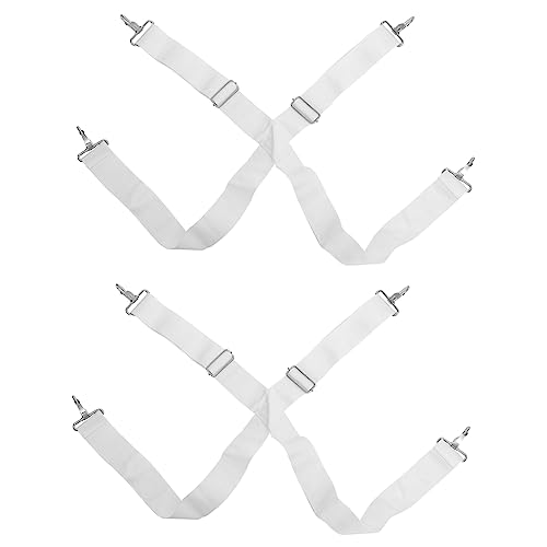 FUNOMOCYA 2 Stück Snare Drum Gurt Bass Drum Sling Verstellbare Gurte Marching Drum Bass Drum Schultergurt Doppel Drum Percussion Straps Snare Drum Schultergurt Snare Drum Sling Weißes Nylon von FUNOMOCYA