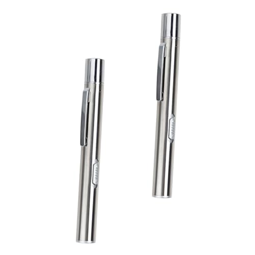 FUNOMOCYA 2 Stück Taschenlampe Led-stiftlicht Medizinisches Stiftlicht Silver Metall FUNOMOCYA 2 Stück Taschenlampe Led-stiftlicht Medizinisches Stiftlicht Silver Metall von FUNOMOCYA