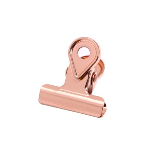 FUNOMOCYA 20 Stück Scharnierclips Mittlere Heftklammern Büroklammern Büroklammerklemme Kupferklammer Golden von FUNOMOCYA