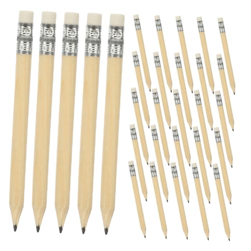 FUNOMOCYA 200 Stück Golfbleistift vorgespitzter Bleistift Holzstifte mit Radiergummi kurzer Bleistift mit Radiergummi Shorts Bleistifte Golfstifte mit Radiergummi winzige Bleistifte hölzern von FUNOMOCYA