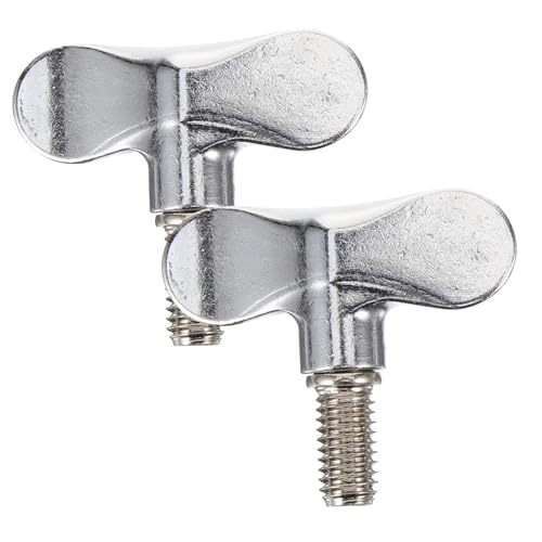 FUNOMOCYA 2Stücke Beckenmuttern für Percussion Verstellbare Flügelschraube Robuste Metallkonstruktion für Schlagzeug Kompatibel mit Verschiedenen Trommelmodellen von FUNOMOCYA