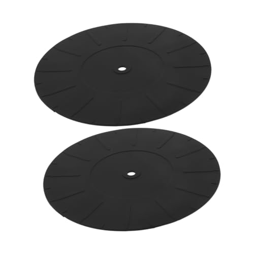 FUNOMOCYA 2Stücke Silikon Matte Antistatische Vinyl Slipmat für Stabilen Halt und Verbesserten Kompatibel mit Plattenspielern Rutschfestes Design und Elegantes von FUNOMOCYA