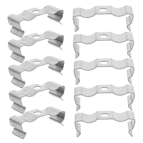 FUNOMOCYA 30Stücke Manganstahl Lampenklemmen für LED Röhrenleuchten Robuste Clips zur Sicheren Befestigung von Lichtschläuchen Vielseitige Halterungen für Wohn Büro Gewerbeflächen von FUNOMOCYA
