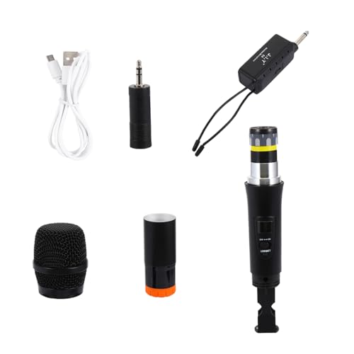 FUNOMOCYA 3Stücke Teiliges Kabelloses Mikrofon Set Tragbares Handmikrofon mit Nierencharakteristik Hochwertige Tonabnehmer für Sprachübertragung für Bühnenauftritte FUNOMOCYA 3Stücke Teiliges Kabelloses Mikrofon Set Tragbares Handmikrofon mit Nierencharakteristik Hochwertige Tonabnehmer für Sprachübertragung für Bühnenauftritte von FUNOMOCYA