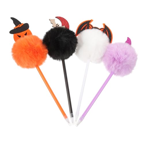 FUNOMOCYA 4Stücke Halloween Kugelschreiber Dekorative Schreibstifte Mit Bat Kürbis Hexenhut Und Monddesign Halloween Partygeschenke Und Schreibutensilien Für Erwachsene von FUNOMOCYA