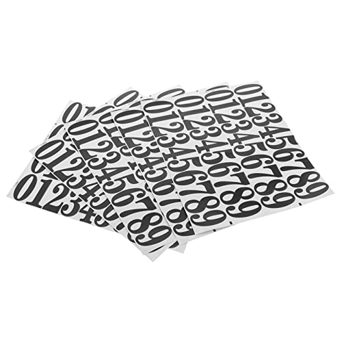 FUNOMOCYA 5 Bögen Wasser Und Ölbeständiges Etikettenband Vinyl Abnehmbare Abdeckung Wasserdichte Buchstabenaufkleber Wasserdichtes Etikett Siegeletikett Selbstklebendes Pvc Schwarz von FUNOMOCYA