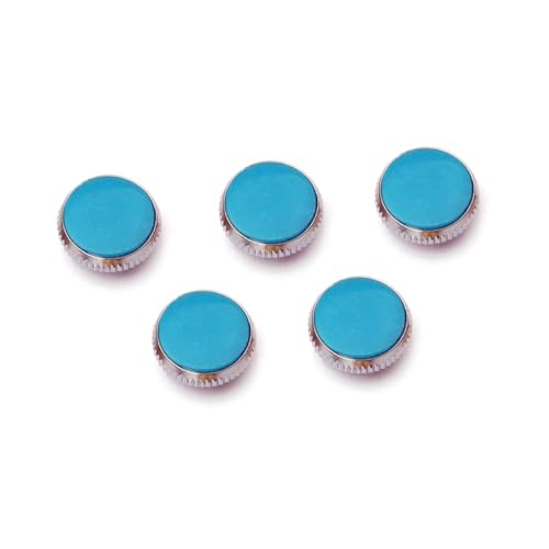FUNOMOCYA 5 Stück Saxophon Metallknöpfe Saxophon Fingerknöpfe Saxophon Ersatz Saxophon Schraubenabdeckung Saxophon Reparaturzubehör Musikinstrumenten Zubehör Blau von FUNOMOCYA