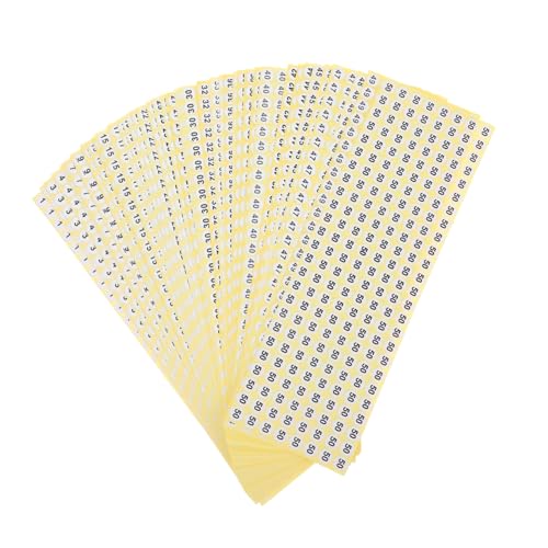 FUNOMOCYA Aufkleberetiketten für Anzüge 50 Blatt mit Nummernaufklebern Selbstklebend Einfach Anzubringen Ideal Zum Markieren und Identifizieren von FUNOMOCYA