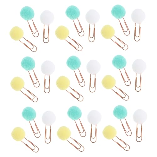 FUNOMOCYA 50 Stück Lesezeichenclip aus Metall Lesezeichen-Clip Lesezeichen Masse süße Lesezeichen Ball farbige Büroklammern Dekorative Papierklammern Papierclip Zufällige Farbe FUNOMOCYA 50 Stück Lesezeichenclip aus Metall Lesezeichen-Clip Lesezeichen Masse süße Lesezeichen Ball farbige Büroklammern Dekorative Papierklammern Papierclip Zufällige Farbe von FUNOMOCYA