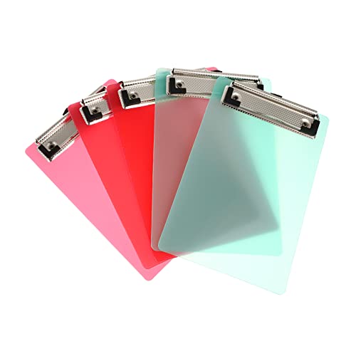 FUNOMOCYA 5Er Pack Schreibtafel Sperrholz Transparente Klemmbretter Schmale Kleine Klemmbretter Großpackung Winzige Klassenzimmerarbeit Mini Klemmbretter Und Notizblöcke Kleine von FUNOMOCYA