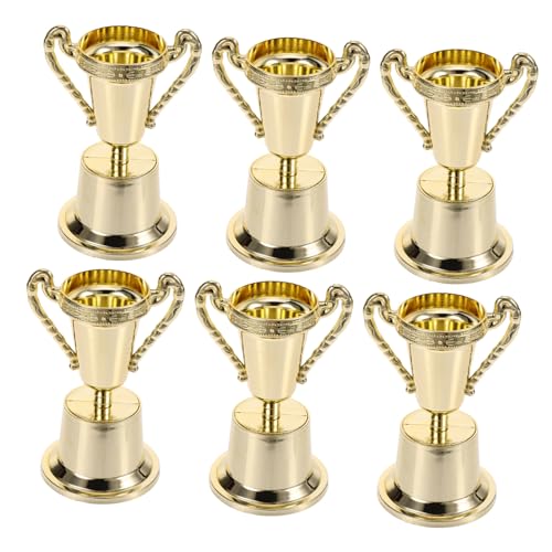 FUNOMOCYA 6 Stück Trophäenspielzeug Klein Party Mini-trophäen Für Feier-trophäe - -trophäe Zeremonie-trophäen- Feier-wettbewerbstrophäe Golden Plastik Wiederverwendbar von FUNOMOCYA