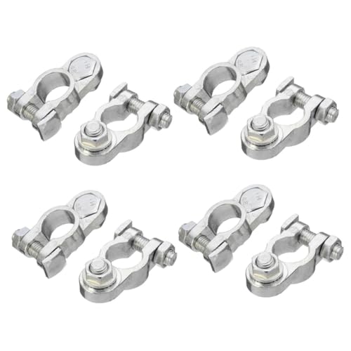 FUNOMOCYA 8 Stück Universeller Batterie Halter Universalklemme Klemmverbinder Für Batterieklemmen Mehrere Klemmring Für Autobatterien Autobatterieklemme Aluminiumlegierung Silver von FUNOMOCYA