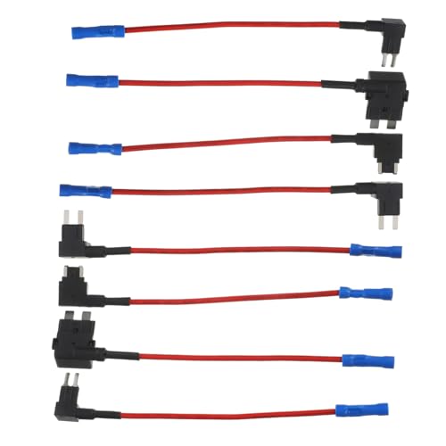FUNOMOCYA 8Stücke Kfz Inline Sicherungshalter Automatischer Sicherungsadapter für Dashcams und Elektronische Geräte Langlebig und Zuverlässig Installieren Passend von FUNOMOCYA