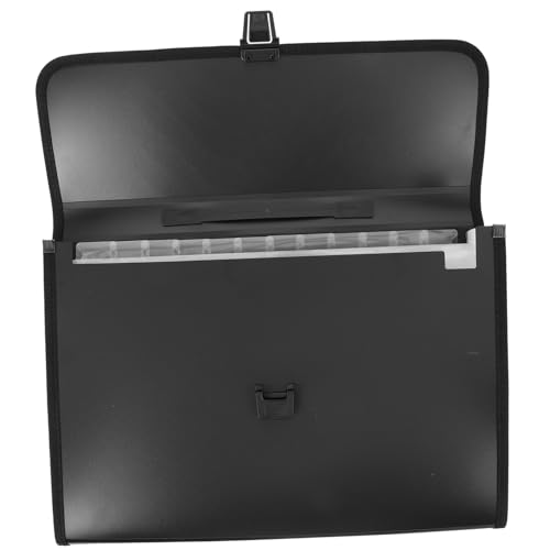 FUNOMOCYA Dateipaket Ordner Erweiterbar Reisen Outdoor Aktentasche Dokumente Organisator Veranstalter Tragbare Dokumentenmappe Dokumentenbehälter Dokumenten-organizer-tasche Black Abs von FUNOMOCYA