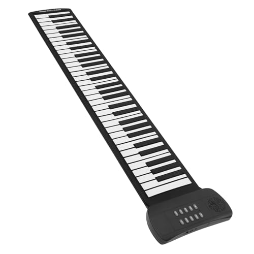 FUNOMOCYA Tragbares Klavier Kleinkinder Klavier mit elektrischem Keyboard Midi- faltbar digital Mini Klavier mit Silikontastatur E-Piano mit 61 Tasten Klavier für Anfänger Kieselgel Schwarz FUNOMOCYA Tragbares Klavier Kleinkinder Klavier mit elektrischem Keyboard Midi- faltbar digital Mini Klavier mit Silikontastatur E-Piano mit 61 Tasten Klavier für Anfänger Kieselgel Schwarz von FUNOMOCYA