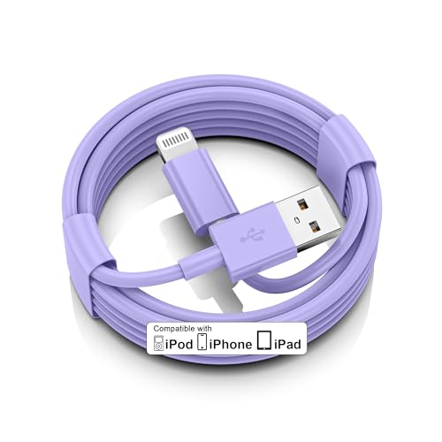 FUPYWP Carplay-Kabel, Auto-Ladekabel, USB-A-auf-Lightning-Kabel, schnelles Aufladen und Datenübertragung, für iPhone 14/13/12/11 Pro Max XR XS X 8 7 6 Plus SE, verwicklungsfrei, 91 cm, Violett FUPYWP Carplay-Kabel, Auto-Ladekabel, USB-A-auf-Lightning-Kabel, schnelles Aufladen und Datenübertragung, für iPhone 14/13/12/11 Pro Max XR XS X 8 7 6 Plus SE, verwicklungsfrei, 91 cm, Violett von FUPYWP
