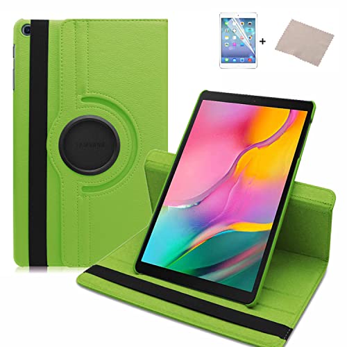 FURROB® Lenovo Tab M10 FHD Plus (2.Gen) 10.3 Zoll Hülle Case-360 Grad Rotations PU Ledertasche Smart Cover mit Standfunktion für M10 Full HD Plus 2020(X606F/X606X) Tablet+Display Schutzfolie(Grün) von FURROB