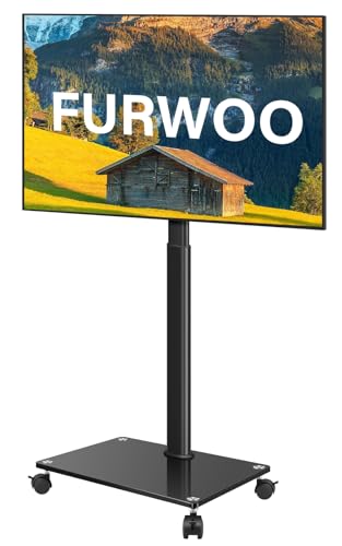 FURWOO Stand-TV-Ständer mit Rädern Rollbarer TV-Ständer mit schwenkbarer Halterung für Wohnzimmer-Besprechungsraum Tragbarer mobiler TV-Wagen auf Rädern für 27''-60'' Fernseher, Fit Corner, Outdoor FURWOO Stand-TV-Ständer mit Rädern Rollbarer TV-Ständer mit schwenkbarer Halterung für Wohnzimmer-Besprechungsraum Tragbarer mobiler TV-Wagen auf Rädern für 27''-60'' Fernseher, Fit Corner, Outdoor von FURWOO