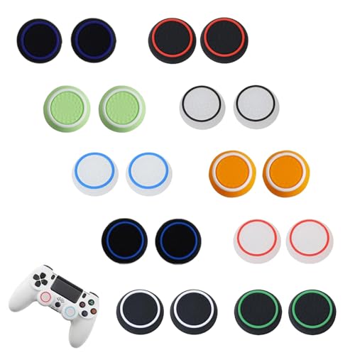 20 Stück Controller Zubehör Thumbstick Grip Caps Silikon Joystick Kappen für PS5 PS4 Xbox One Series Joystick-Schutz Aufsätze 20 Stück Controller Zubehör Thumbstick Grip Caps Silikon Joystick Kappen für PS5 PS4 Xbox One Series Joystick-Schutz Aufsätze von FUSONGQINTANG