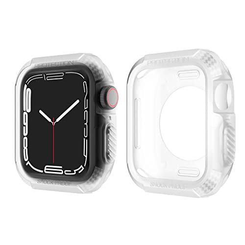 Für Apple Watch Hülle Serie 8 Serie 7 45mm[TPU weiches Material] Kratzfest Rundum Schutzhülle Ultradünnes Schutz Case mit Tasten für iWatch von FUTIAN