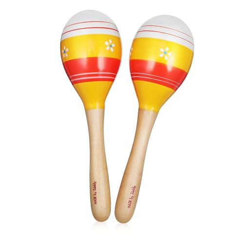 FUTUREORYY 1 Bunte Maracas- Maracas für Kleinkinder 1-3 -Maracas Vorschule Musikinstrumente Musikalisches für Kleinkinder Holz Yellow FUTUREORYY 1 Bunte Maracas- Maracas für Kleinkinder 1-3 -Maracas Vorschule Musikinstrumente Musikalisches für Kleinkinder Holz Yellow von FUTUREORYY
