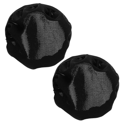 FUTUREORYY 2 Stück Kopfhörer Fall kopfhörer zubehör Handyzubehör Ohrmuschelschutz waschbare Ohrpolster Kopfhörer versorgung Handy versorgung handys zubehör Ohrmuschelabdeckungen Stoff Black von FUTUREORYY