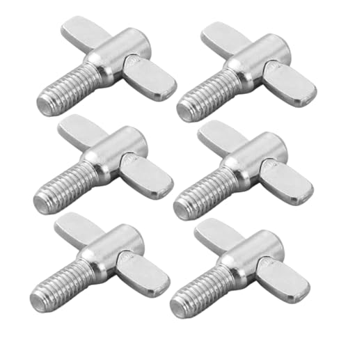 FUTUREORYY 6 Stück Schrauben für Trommelzubehör Zubehör für Beckenersatz Trommel-Schnellspannmutter Drum-Becken-Muttern Aluminiumlegierung Silber FUTUREORYY 6 Stück Schrauben für Trommelzubehör Zubehör für Beckenersatz Trommel-Schnellspannmutter Drum-Becken-Muttern Aluminiumlegierung Silber von FUTUREORYY